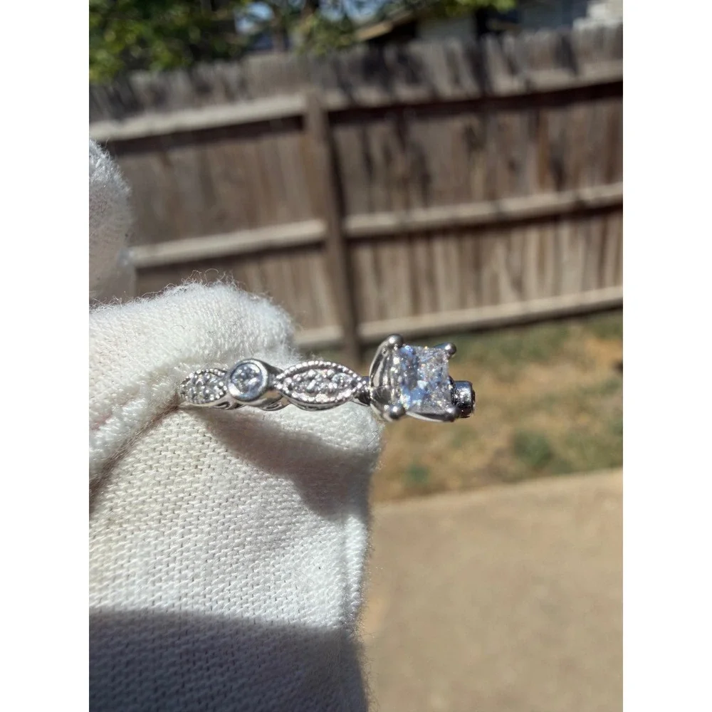 James Allen 0.31ct GIA Diamond 14K White Gold Ring Size 6